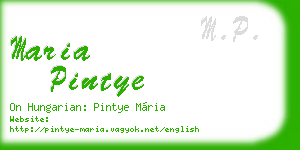 maria pintye business card